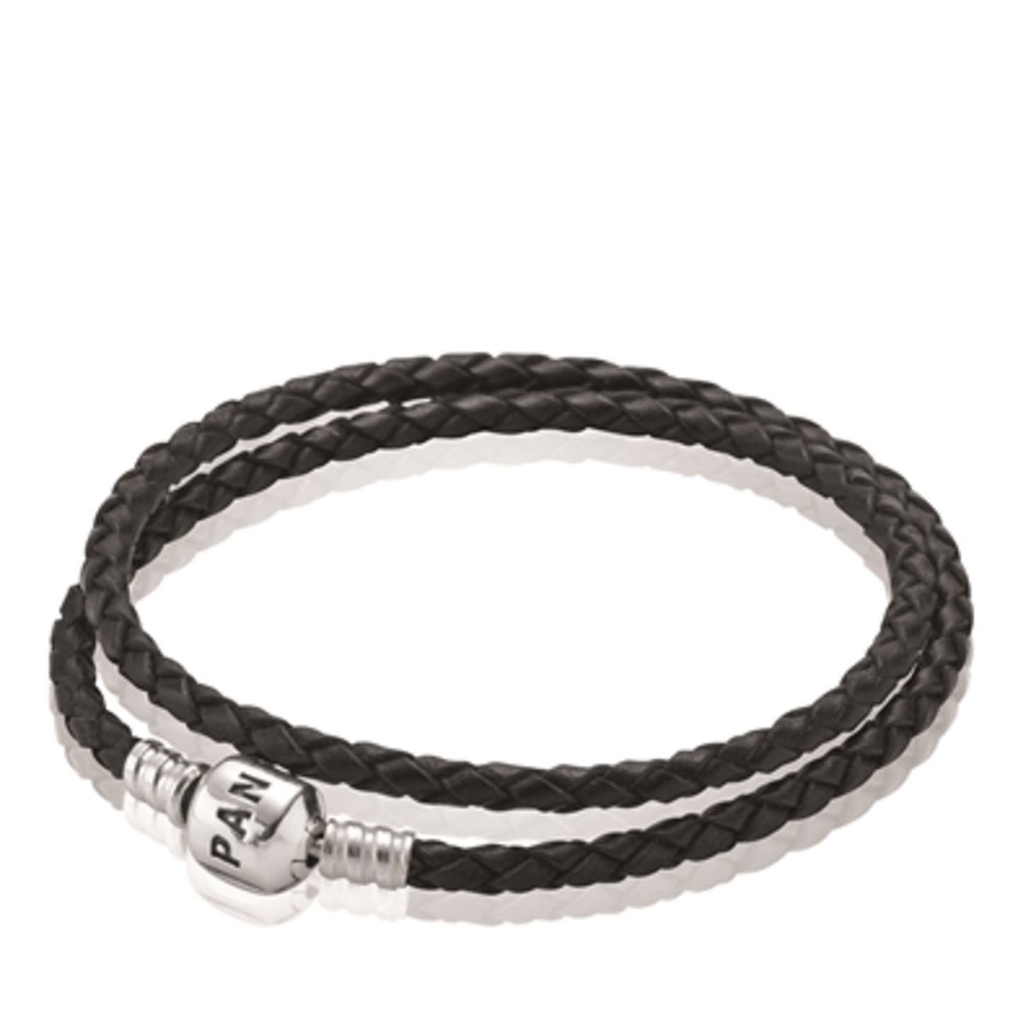 DOUBLE BRAIDED LEATHER, BLACK, 15IN.