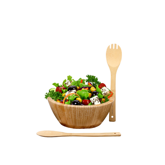 EMERIL LAGASSE 3PC LARGE SALAD BOWL WITH SPOON & FORK