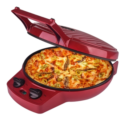 12 INCH ELECTRONIC PIZZA MAKER, RED