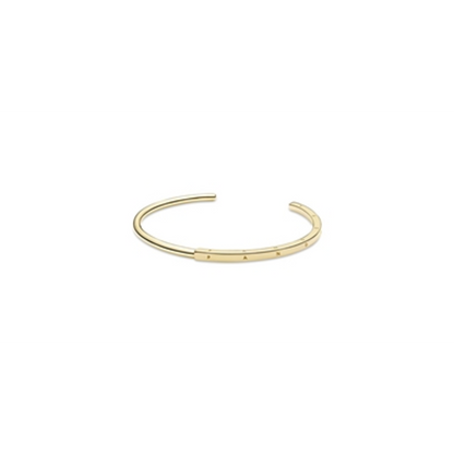 SIGNATURE I-D OPEN BANGLE, GOLD PLATED, 7.5"