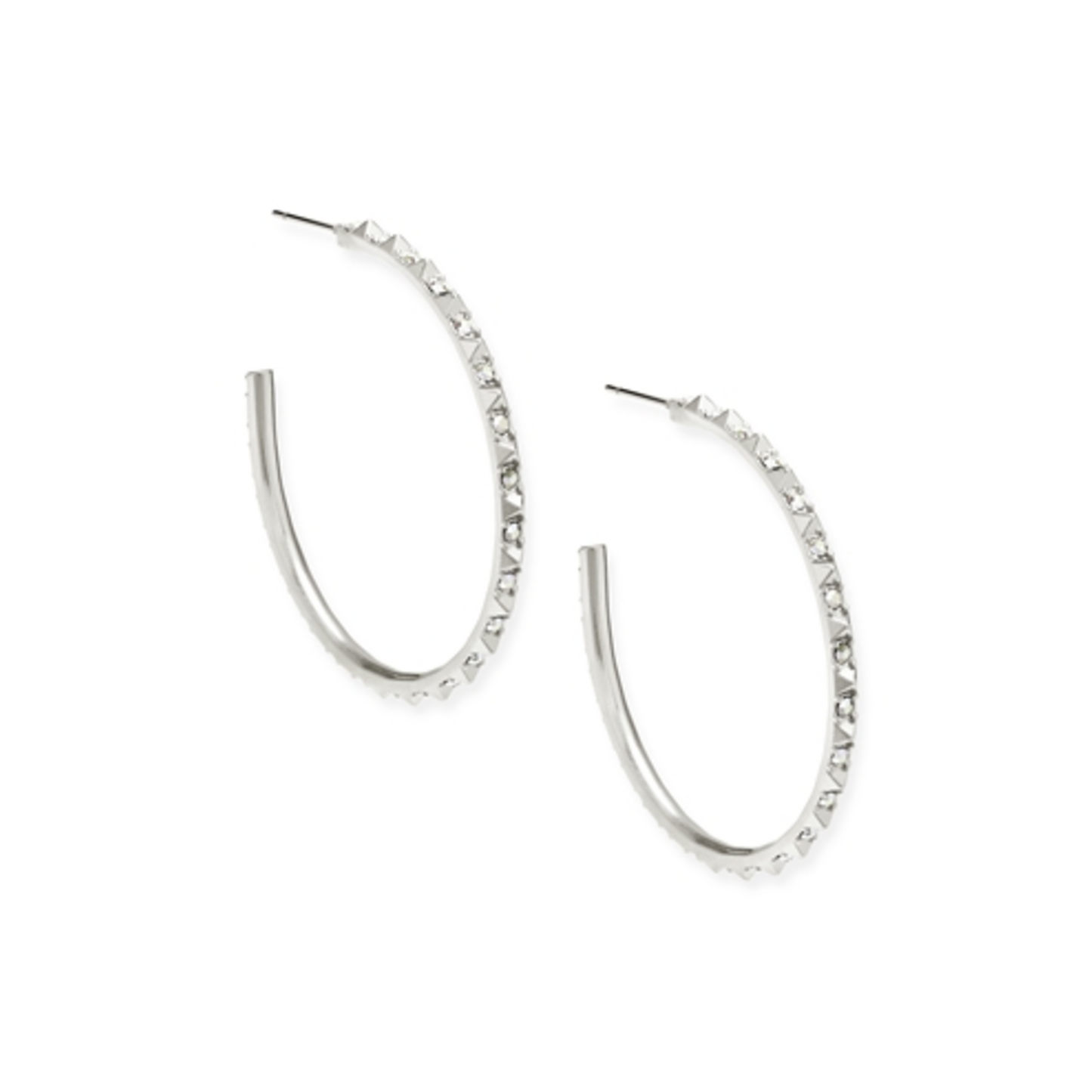 VERONICA HOOP EARRINGS, SILVER