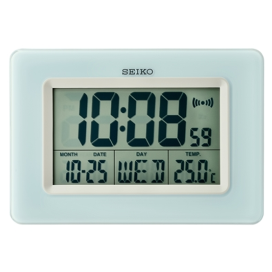 YANAI BEDSIDE ALARM CLOCK, BLUE, 6"