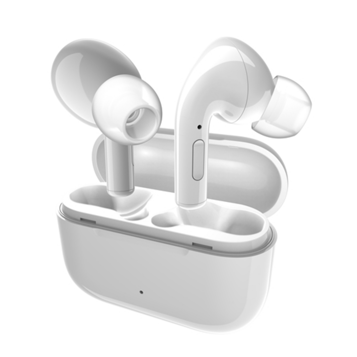 TRUE WIRELESS EARBUDS WITH CHARGING CASE, WHITE