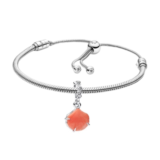 CORAL SEASHELL BRACELET SET, 7.1"