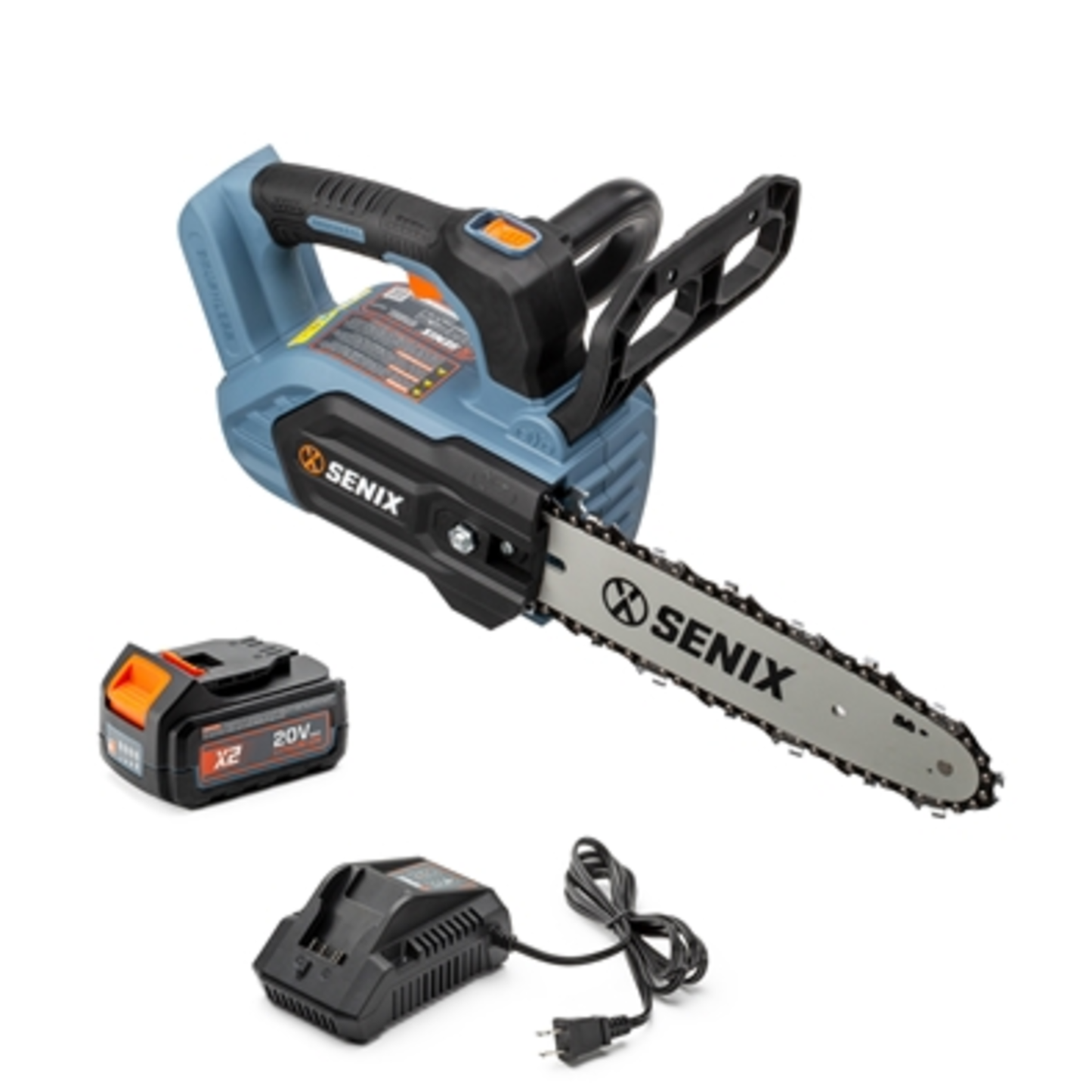 20 VOLT MAX CORD/BRUSHLESS TH CHAINSAW, BLUE, 10"