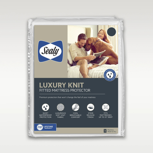 SEALY FITTED LUXURY KNIT MATTRESS COVER - QUEEN