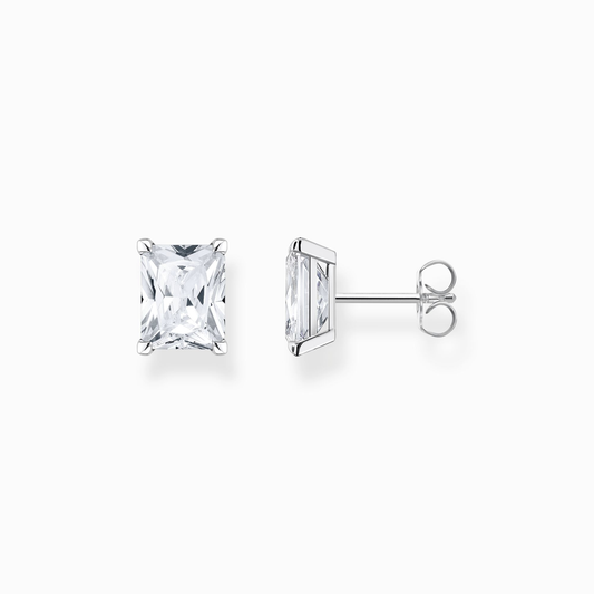 THOMAS SABO EAR STUDS WITH WHITE STONE SILVER