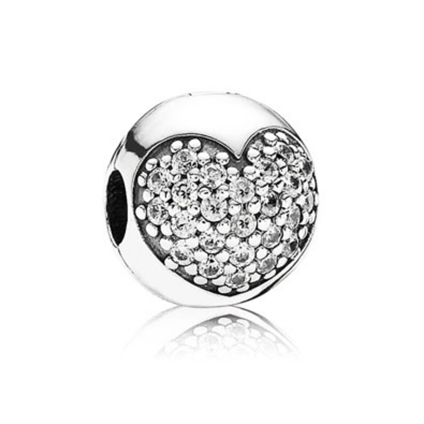 LOVE OF MY LIFE CLIP, STERLING SILVER CLEAR CZ