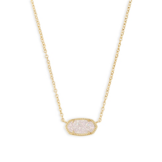 ELISA NECKLACE, GOLD IRIDESCENT DRUSY