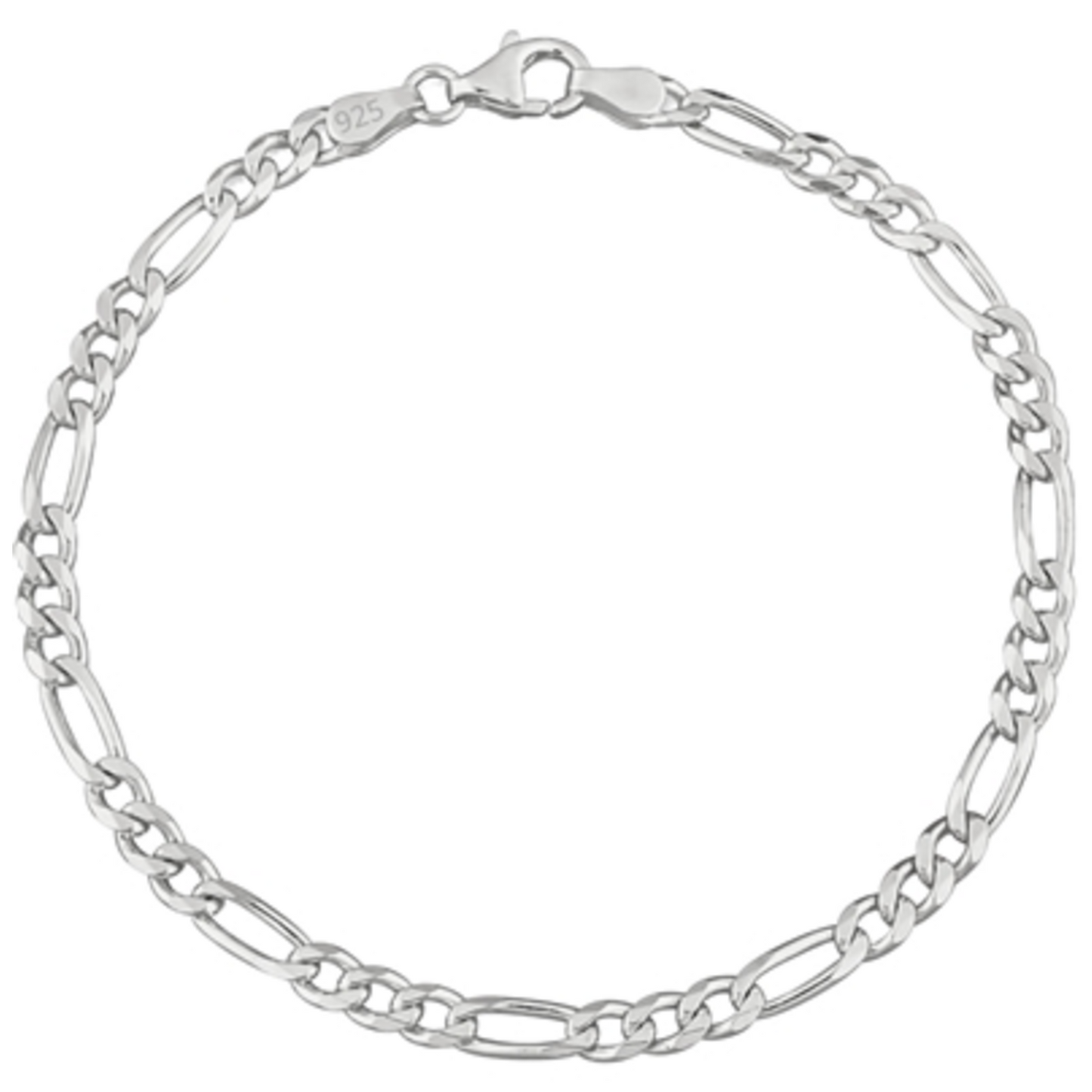STERLING SILVER 7 INCH BRACELET, SILVER, 7"