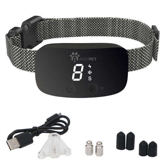 ANYPET HUMANE RECHARGABLE DOG BARKING COLLAR - BLACK
