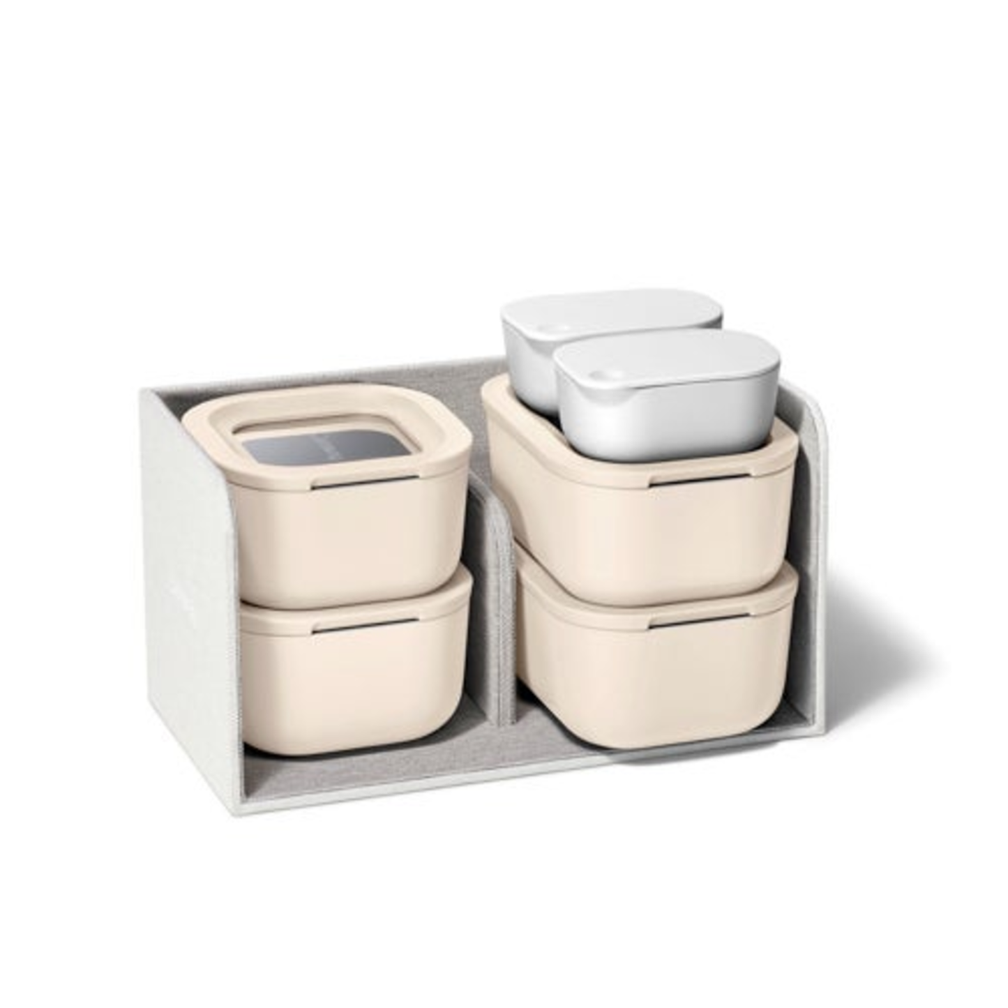 MINI FOOD STORAGE SET W/ STORAGE ORGANIZER CREAM