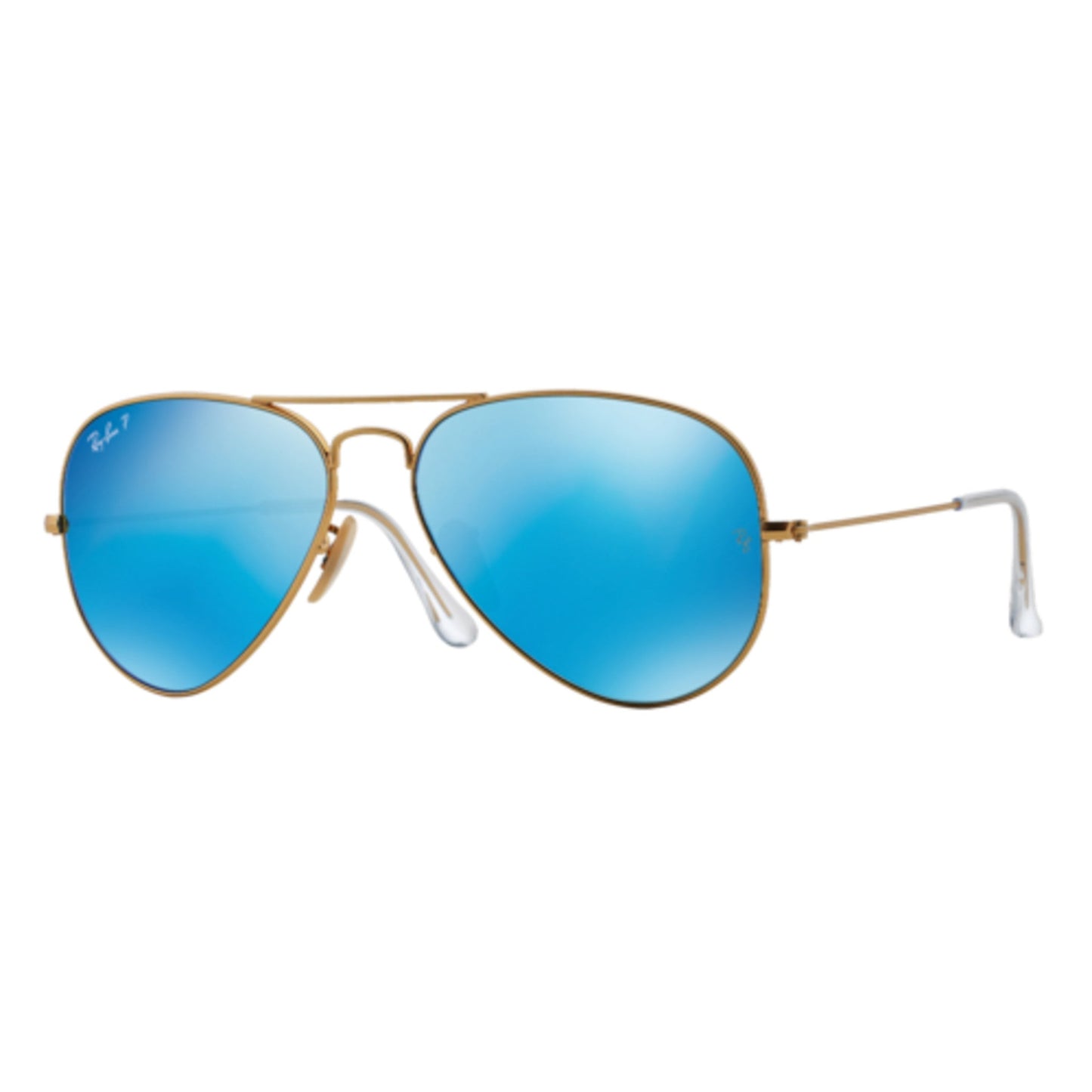 RAY-BAN POLARIZED AVIATOR FLASH LENS SUNGLASSES