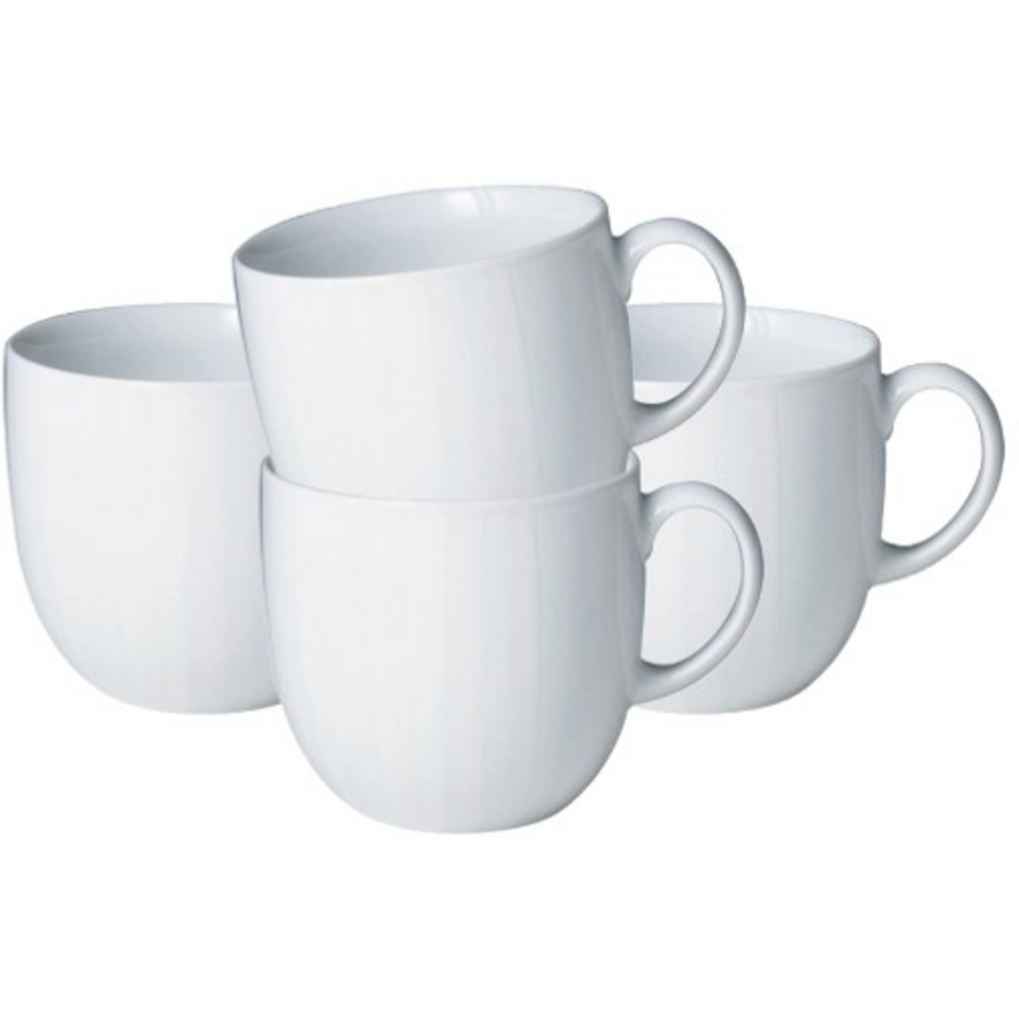 DENBY WHITE SET OF 4 SMALL MUGS