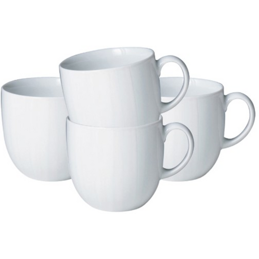DENBY WHITE SET OF 4 SMALL MUGS