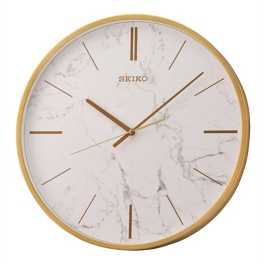 CARRARA WALL CLOCK, GOLD, 16"