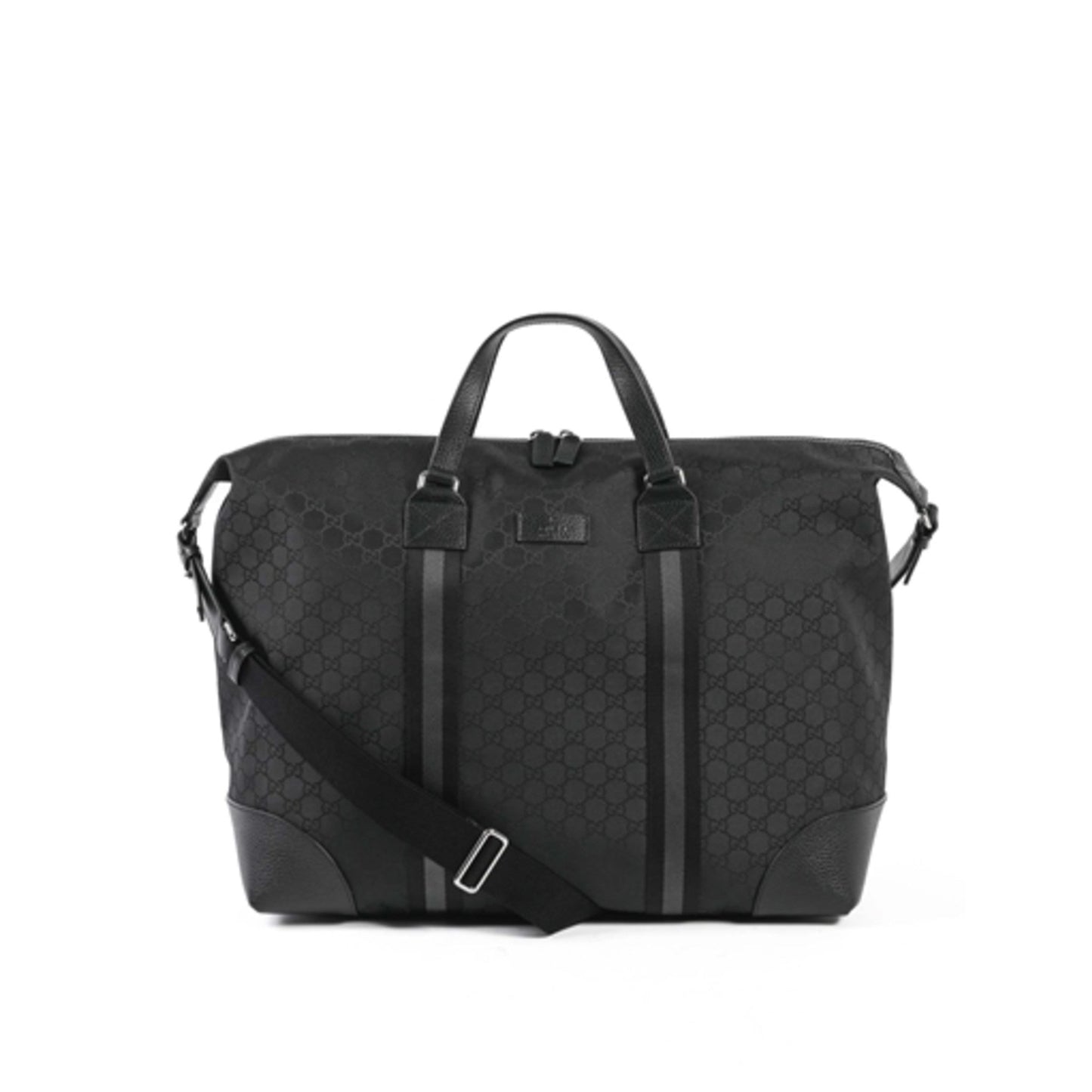 LARGE SUPREME GUCCI TRAVEL DUFFLE, BLACK
