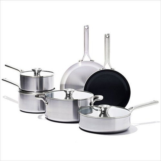 MIRA TRI-PLY STAINLESS STEEL 10PC COOKWARE SET