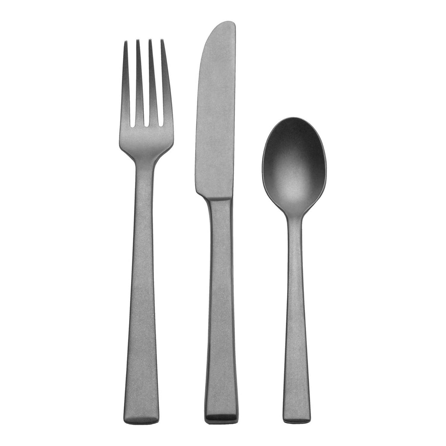 12PC YORK STONEWASH 18/10 FLATWARE SET