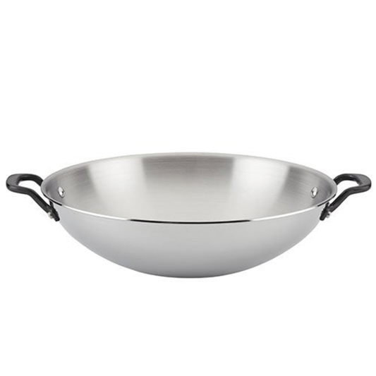 15" STAINLESS STEEL 5-PLY CLAD WOK