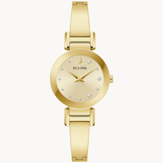 LADIES' MODERN MARC ANTHONY GOLD-TONE STAINLESS STEEL WATCH, CHAMPAGNE DIAL