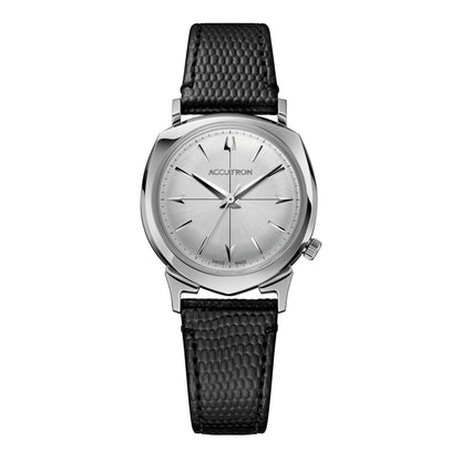 UNISEX LEGACY AUTOMATIC 505 CASE BLACK LEATHER STRAP SILVER DIAL