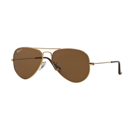 AVIATOR UNISEX SUNGLASSES POLARIZED, BROWN, 58