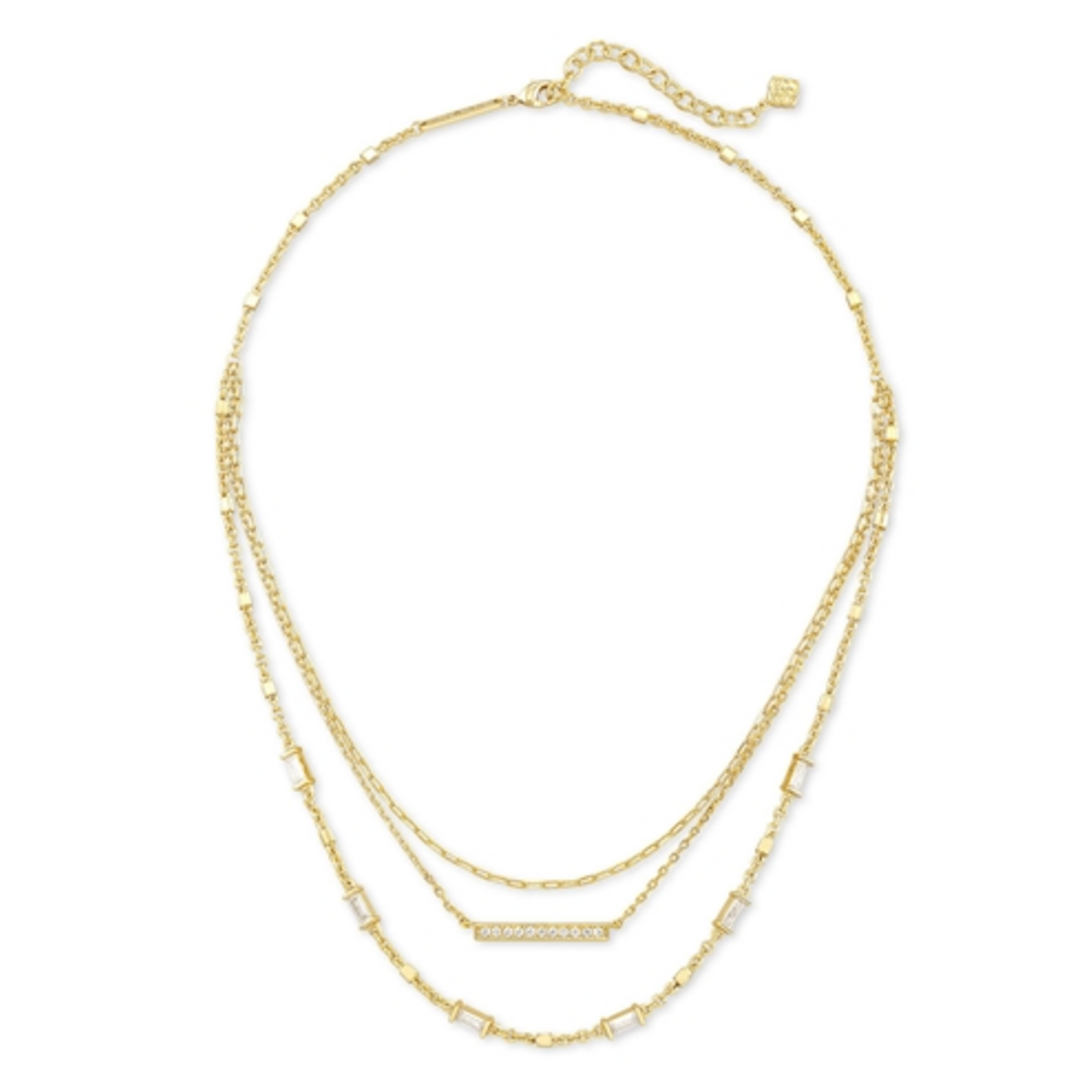 ADDISON MULTI STRAND NECKLACE, GOLD
