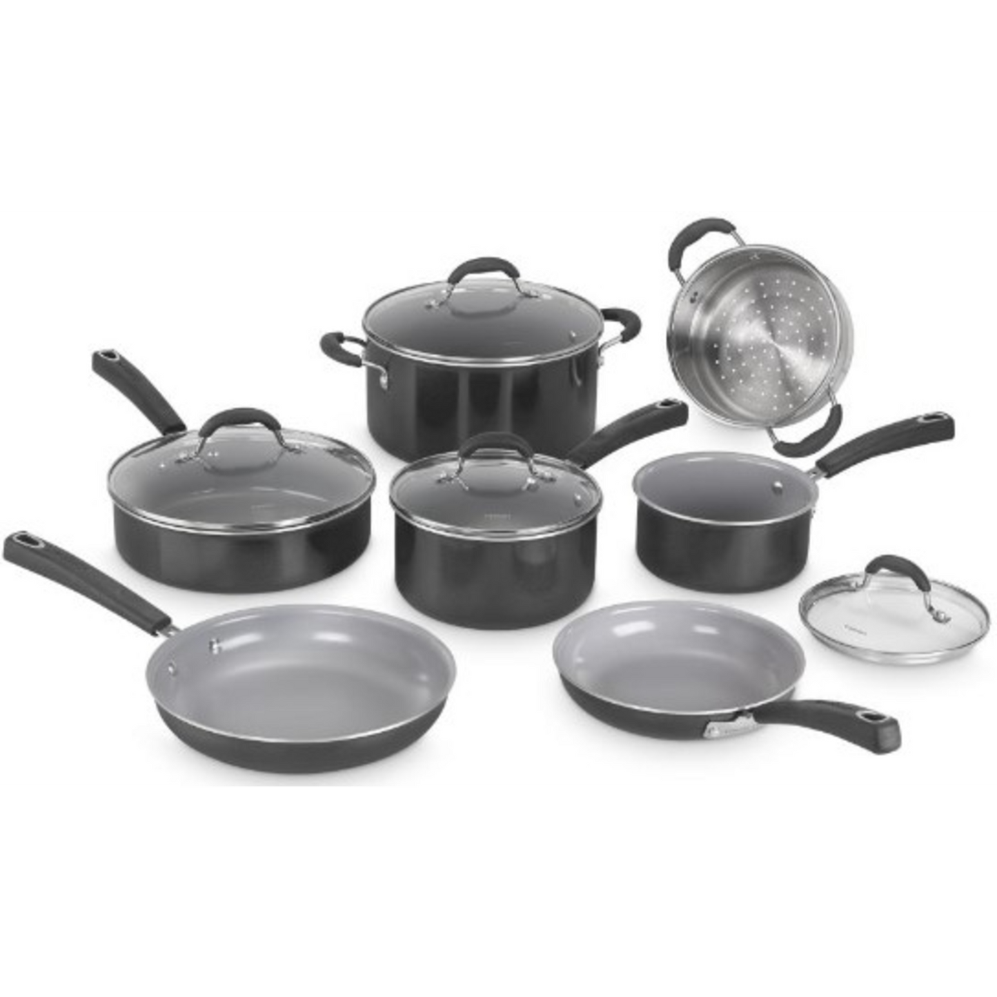 CUISINART CERAMICA XT NONSTICK 11PC COOKWARE SET - BLACK