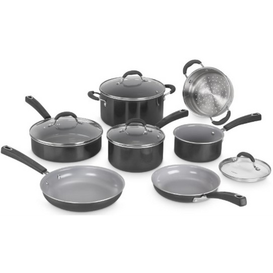 CUISINART CERAMICA XT NONSTICK 11PC COOKWARE SET - BLACK