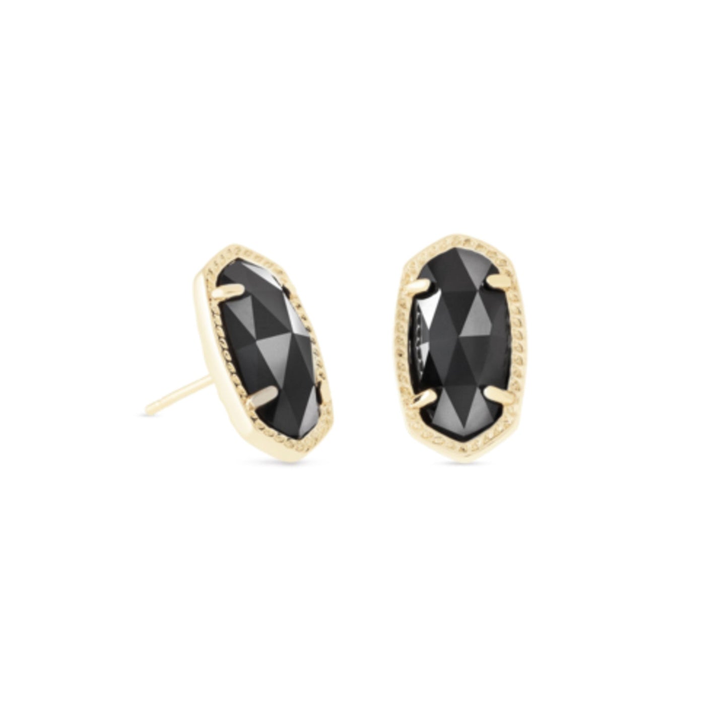 ELLIE STUD EARRINGS, BLACK