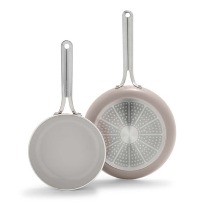 NOVA 2PC CERAMIC NONSTICK FRY PAN SET CLAY