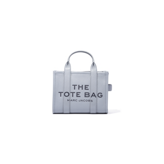 THE SMALL LEATHER TOTE, WOLF GREY