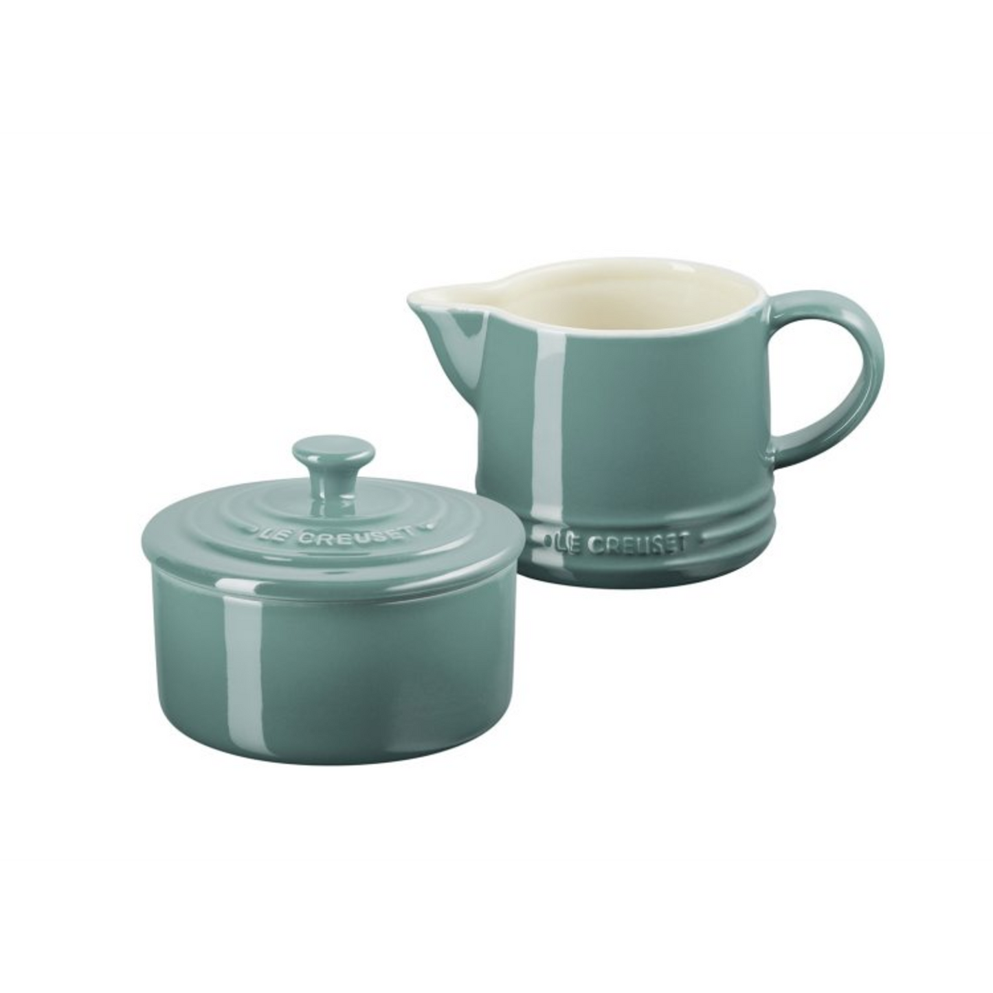 LE CREUSET SIGNATURE CREAM & SUGAR SET - SEA SALT
