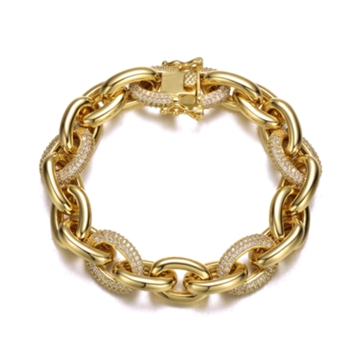 14K YELLOW GOLD CHAIN BRACELET, GOLD, 8.5"