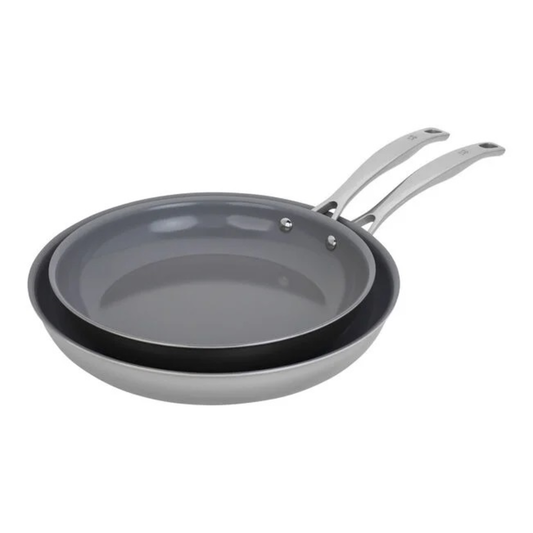 HENCKELS CLAD H3 2PC CERAMIC NON-STCIK FRY PAN SET - 10" & 12"