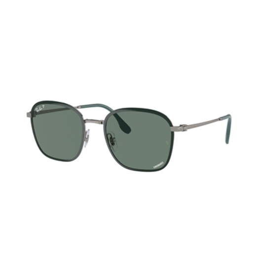 SQUARE UNISEX SUNGLASSES POLARIZED, GREEN/GREY, 55