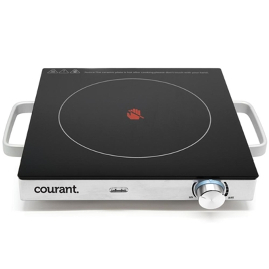 COURANT 1500W CERAMIC GLASS COOKTOP, STAINLESS STEEL