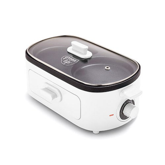 HEALTHY CERAMIC NONSTICK BREAKFAST MAKER WHITE