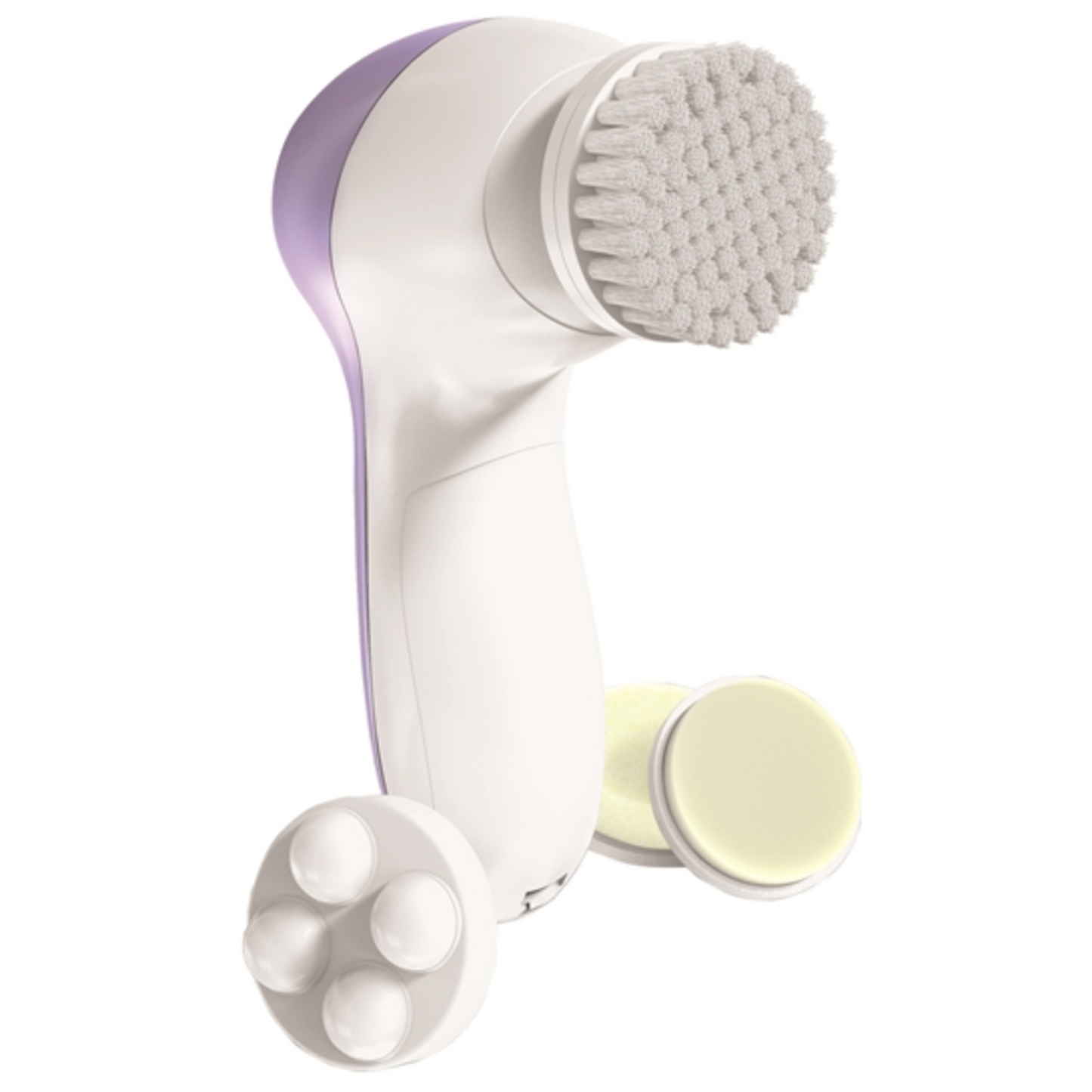 FACIAL CLEANSING SET W/ MASSAGER, PURPLE, 6 PIECES