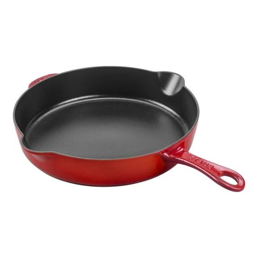 STAUB CAST IRON 11-INCH TRADITIONAL DEEP SKILLET - CHERRY