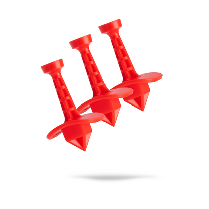 THE SHOTTEE GOLF TEE - RED 3 PACK