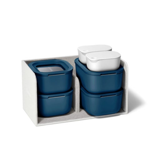 MINI FOOD STORAGE SET W/ STORAGE ORGANIZER NAVY