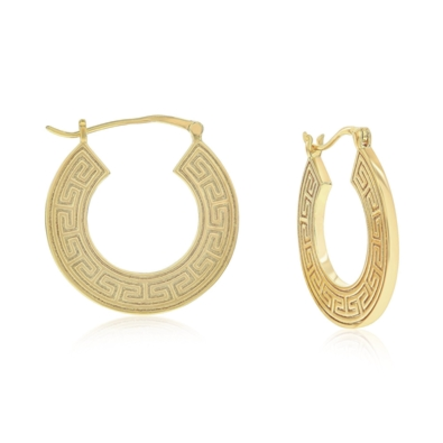 GREEK STYLE HOOPS, GOLD, 30MM