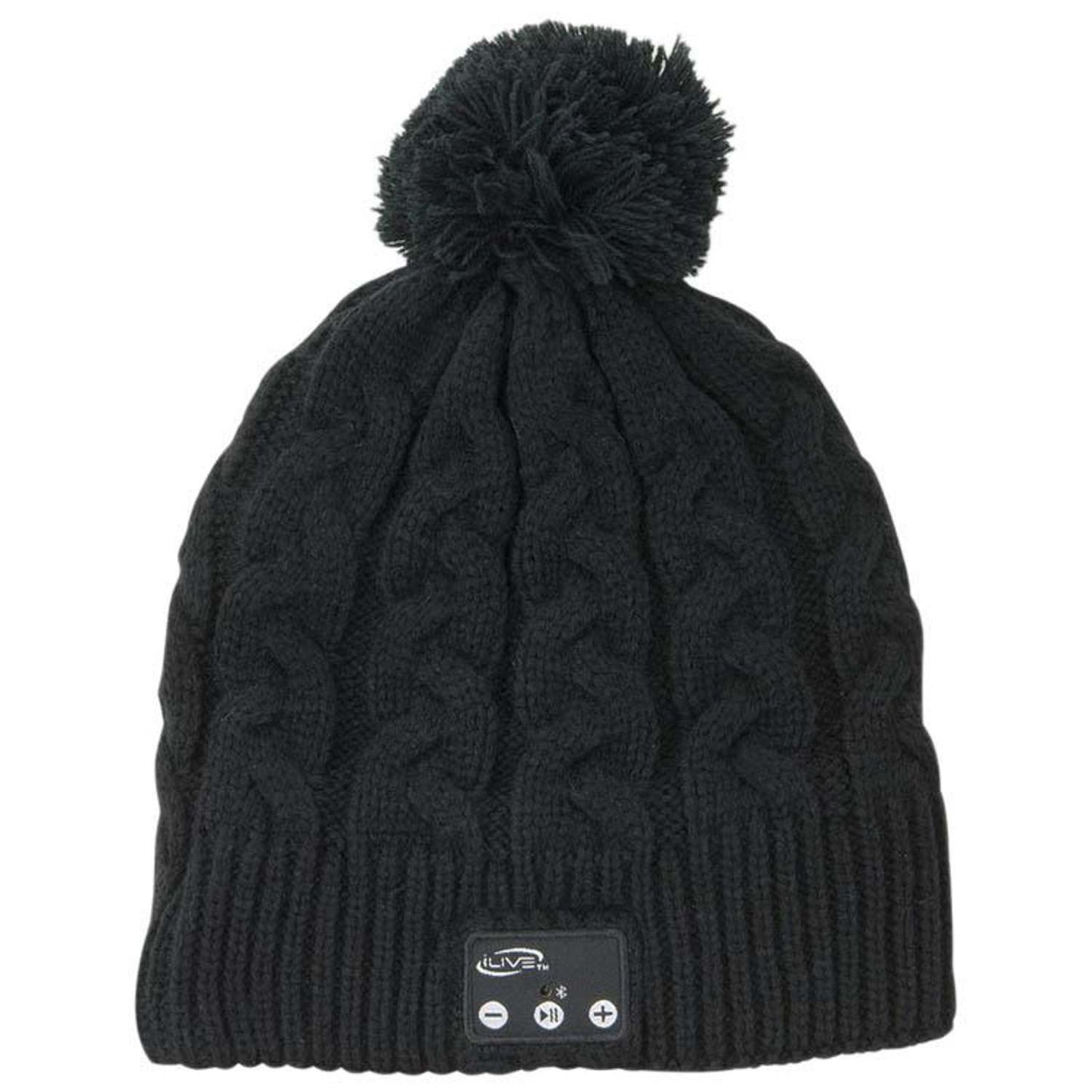 BLUETOOTH WIRELESS MUSIC BEANIE  W/ BUILT-IN SPEAKERS AND MIC BLACK