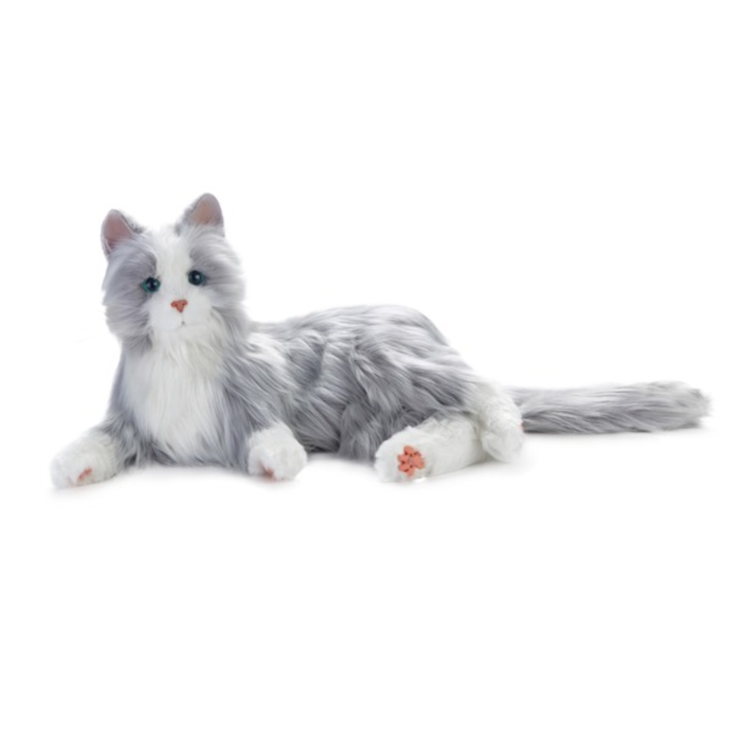 PET CAT SLVR W/WHT MITT
