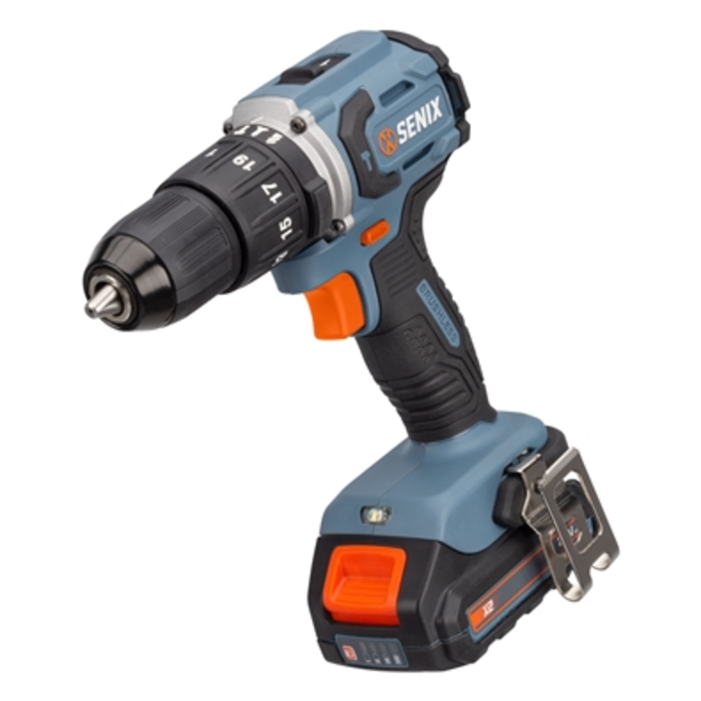20V HAMMER DRILL W/BATT, CHRG  AND  SOFT BAG, BLUE