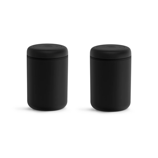 FELLOW ATMOS 1.2L VACUUM CANISTER - MATTE BLACK - SET OF 2