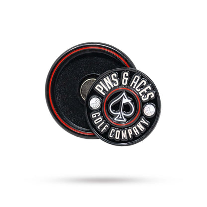 POP OUT MEDALLION BALL MARKER - BLACK