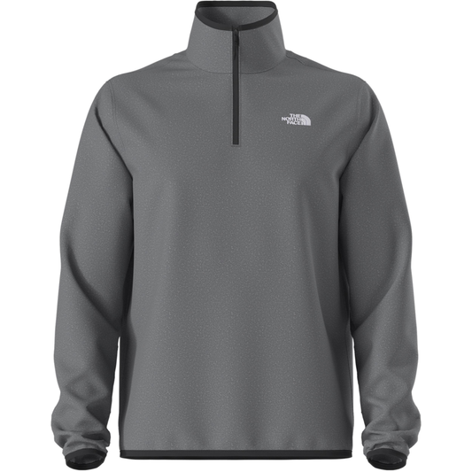 THE NORTH FACE MEN'S GLACIER FLEECE 1/4 ZIP JACKET - TNF MID GREY HEATHER
